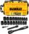 DEWALT Impact Socket Set with Ratchet, Metric/SAE, 1/2″ Drive, 23-Piece Set with Case (DWMT74739)﻿ ﻿