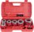 ABN Ratchet Pipe Threader – Galvanized Pipe Threader Kit with 6 Iron Pipe Dies for Threading Metal and PVC Pipes