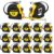 20 Pieces Tape Measure 12 ft Retractable Measuring Tape Measure Small Measure Tape with Fractions Marked Easy Read Measuring Tape Bulk Set for Engineer Contractors, Autowind and Lock, Yellow