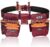FUERI Tool Belts for Men, Framers Pouch, Heavy Duty Construction 100% Leather Rig, Maroon 17 Pockets Tool Organization Bag with Hammer Holder for Electricians and Carpenters.