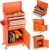 INTERGREAT Tool Chest, 5-Drawer Rolling Tool Storage Cabinet with Detachable Top Tool Box, Tool Cabinet with with Enhanced Packaging, Metal Tool Cart for Garage, Workshop, Barbershop(Orange)