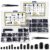 1317 Pcs 26 Size Metric + SAE Set Screw Assortment Kit Head Socket Hex Metric Set Screws Assortment Kit Black Zinc Plated 12.9 Alloy Steel Cup-Point Screws (M3-M8, 1/8″-40 to 5/16″-18)