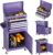 INTERGREAT Purple Tool Chest, 5-Drawer Rolling Tool Storage Cabinet with Detachable Top Tool Box, Tool Chest with Universal Lockable Wheels, Metal Tool Cart for Garage, Workshop, Barbershop