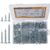 High Hardness Wood Screws Assortment Kit, 209 pcs, Phillips Drive Flat Head, Wood Screws, Screws, Drywall Screws, Assorted Screws, Screws Set, 6 Sizes (2”,1-1/2”,1-1/4”,1”,3/4”,1/2”)