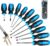 NEIKO 01378A Magnetic Screwdriver Set | 10 Piece | Phillips & Flathead | Heat Treated Chrome Vanadium Steel | Slotted Head Tip with Non-Slip Cushioned Handle Grips | Small Screw Driver Tool Kit