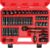 46pcs 3/8″ Socket Set, Drive Impact Socket Set, SAE/Metric, Deep & Shallow, Cr-V Steel, 6 Point and 12 Point Sockets with 72-Teeth Reversible Ratchet